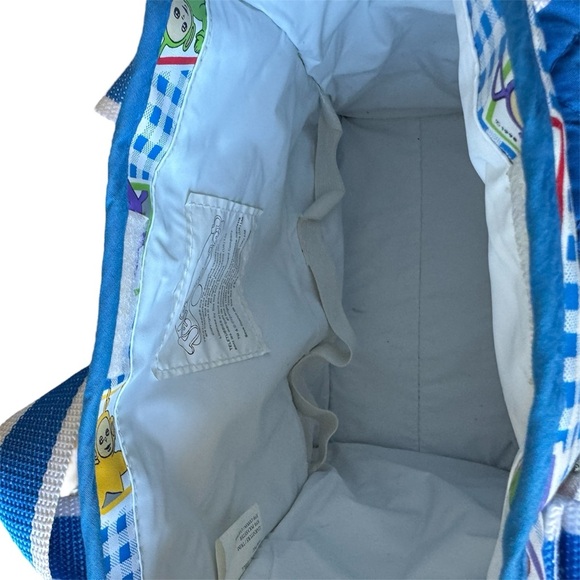 VTG 1998 Teletubbies Blue & White Gingham Mini Diaper Bag - Picture 14 of 16